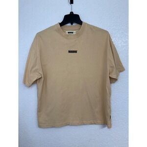 WOODBIRD Mens‎ Juno Logo Tee Butter Color Short Sleeve Casual Size M